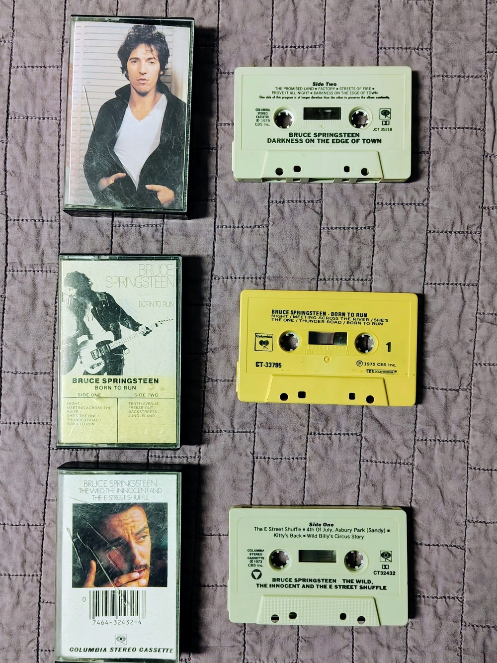 Bruce Springsteen Cassette Tape Trio